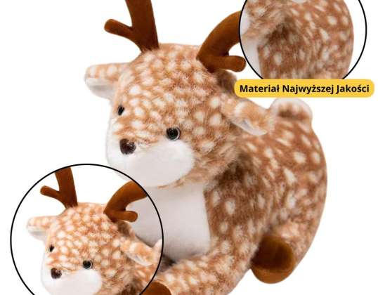 Mascote fofinho de pelúcia fawn brown com centavos 23cm