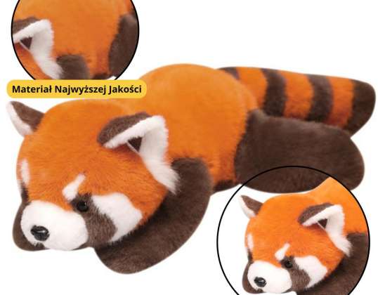 Plysj kosete panda maskot røde vektede poter 30cm