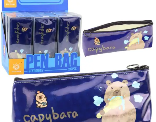 Σχολική Μολυβοθήκη Capybara Εργαλειοθήκη Βούρτσισμα Δοντιών Σκούρο Μπλε 20 x 8.5 x 4 cm