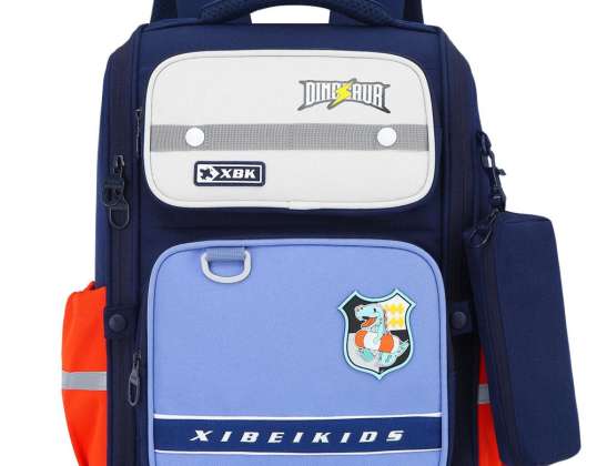 Dinosaurier Schulrucksack Brustgurt marineblau 22L