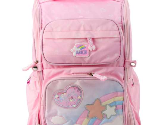 Schulrucksack mit Einhorn Brustgurt pink 20L