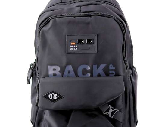 City School Rucksack 6 Taschen Schwarz 23L