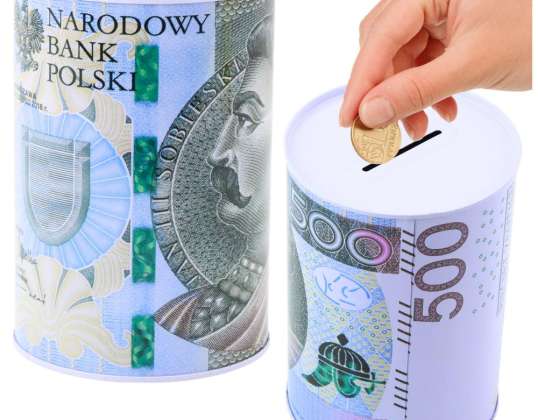 Metalinis taupyklė vaikams 500 zlotų banknotas 15 x 10.5cm