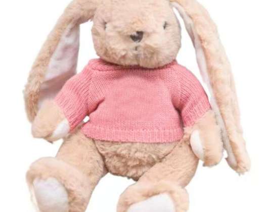 Plüsch Maskottchen Kuschelhase Pullover pink 22cm