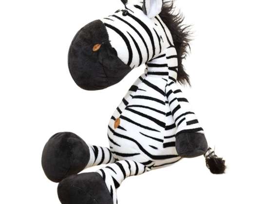 NEL 22153 Zebra kosete plysj maskot hvit og svart 25cm
