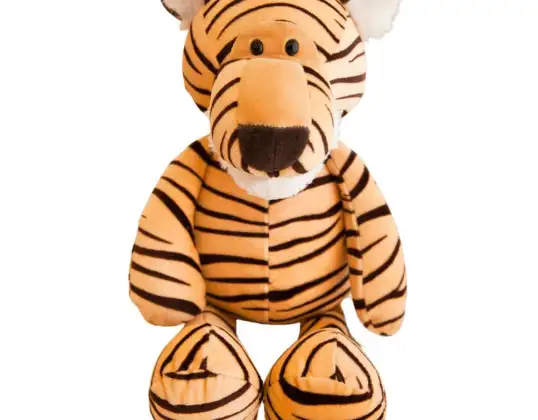 Knuffelige Tijger Pluche Mascotte Gestreept 25cm