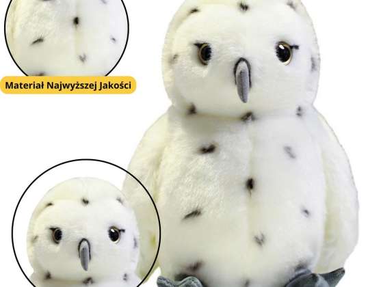 Pluszowa Sowa Ptak Pluszak Maskotka Przytulanka Biała 23cm