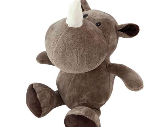 Kuscheliges Nashorn Plüsch Maskottchen Braun 25cm