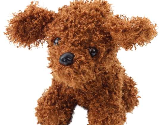 Plüsch Maskottchen Kuschelhund Zwergpudel braun 20cm