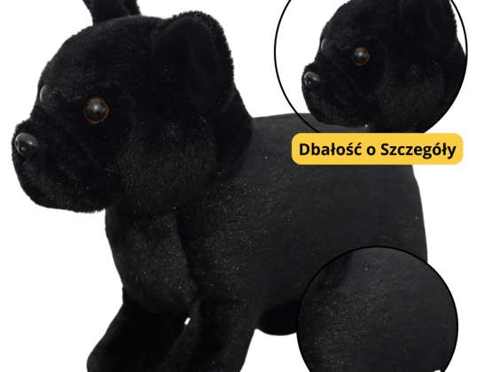 Плюшевий м'який талісман маленька собака чорна 19см