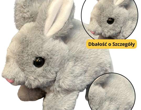 Plush cuddly mascot rabbit rabbit gray 18cm