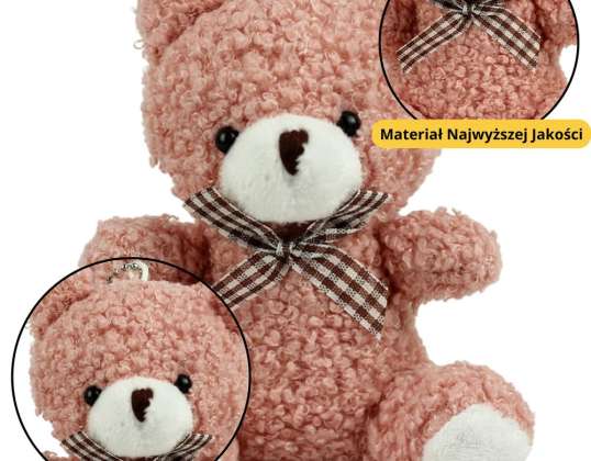 Teddybär Plüsch Schlüsselanhänger Anhänger Dekoration rosa 8cm