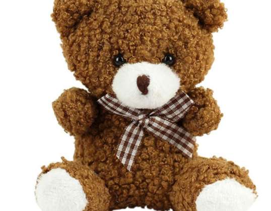 Teddy bear plush keychain pendant decoration brown 8cm