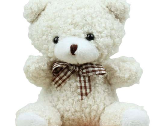 Teddybär Plüsch Schlüsselanhänger Anhänger Dekoration weiß 8cm