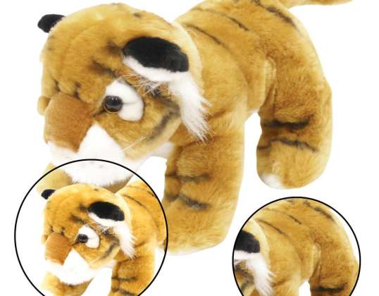Peluche câline mascotte tigre chat marron 25cm