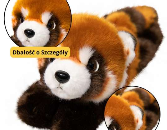 Plush Panda Red Mascot Keychain Ring Carabiner 13cm