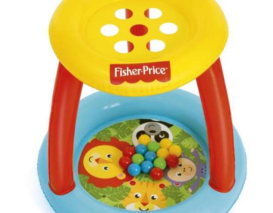Aufblasbares Planschbecken mit Sonnenschutz Fisher Price Bestway 93541