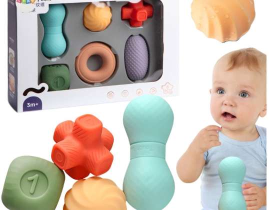 Juego de Juguetes Sensoriales Blandos Bloques de Colores 6pzs