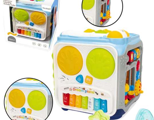 Cube Éducatif Multifonction pour Tout-Petits Lumières Sons