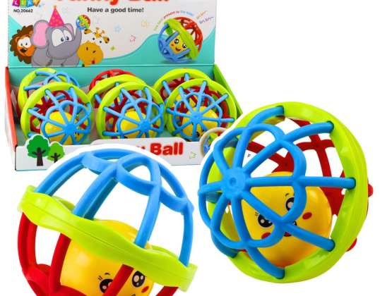 Ball med Rangle Sensorisk Gummi Elastisk Fargerik