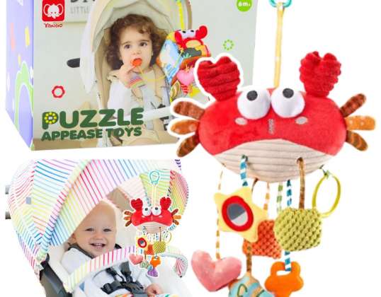 Sensory Toy Crib Hanging Crab 9in1
