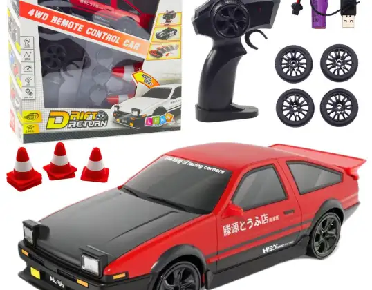 Auto Sportovní Do Driftu Vyměnitelné Kola Na Dálkové Ovládání RC 4WD Červené