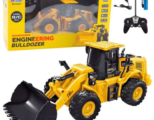 Fjernstyrt Bulldoser RC 2.4G 9CH Gul