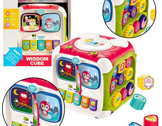 Duża Kostka Edukacyjna Wielofunkcyjna Pianinko Sorter Bębenek