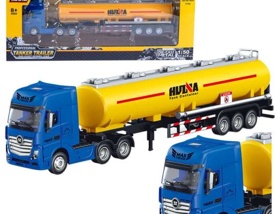 Metalen Tankwagen Bewegende Elementen Geel 1:50