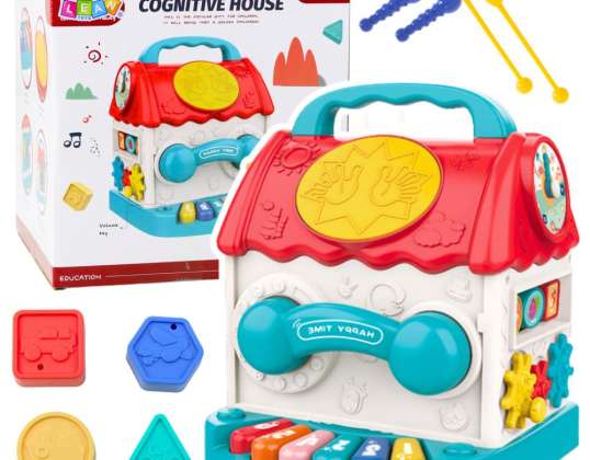 Pedagogiskt Hus Kub Interaktiv Rattle Sorter Låter Färgglada
