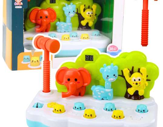 Whack A Mole Animal Arcade Game Counter Hammer Colorful