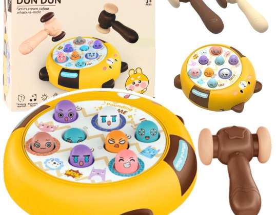 Arcade Game Whack A Moles Two Hammers Kitten Yellow Brown