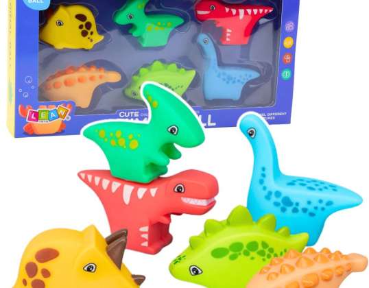 Banyo Oyuncak Seti Kauçuk Dinozorlar Renkli 6 adet