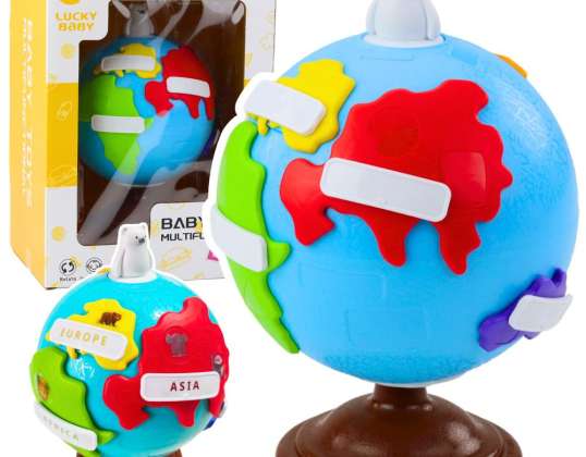 Interactive educational globe for toddler rotating continents