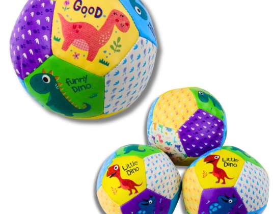 Soft Dinosaur Balls Set Colorful 9cm 3pcs