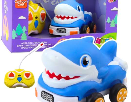 Voiture télécommandée RC pour bambin requin bleu