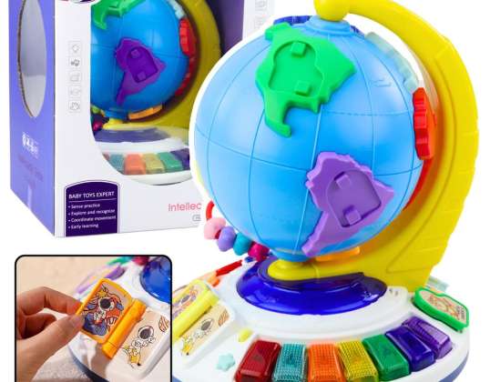 Interaktiver pädagogischer musikalischer Globus für Kleinkinder Kontinente Tiere