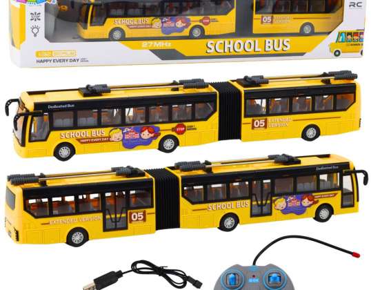 Skolebuss Leddbuss RC Trolleybuss 1:32 Gul