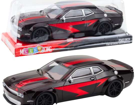 Coche deportivo Drive Carrocería brillante Negro Líneas rojas
