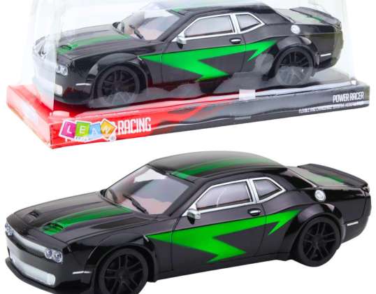 Coche deportivo Drive Carrocería brillante Negro Líneas Verdes