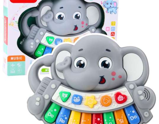 Piano Interactive Mélodies Gamme Sons Animaux Elephant Grey