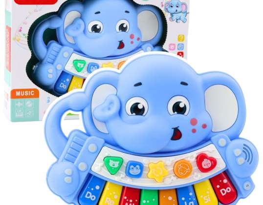 Piano Interaktive melodier Dyrelyder Utvalg Elefant Blå