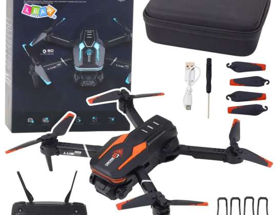Remote Control Drone LU800 Camera LED Lights Orange