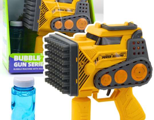 Savon de construction Pistolet à bulles 56 trous Liquide Jaune