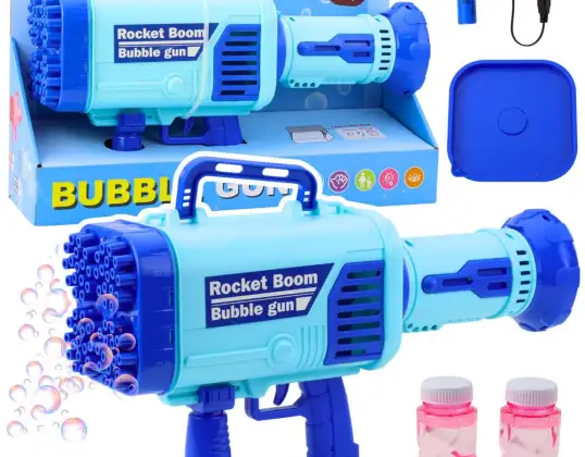 Große elektrische Bubble Gun 64 Löcher Blau