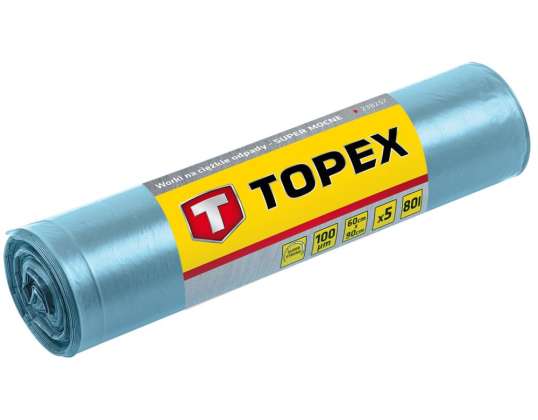 Sacs pour déchets lourds 80 L. 100 mic