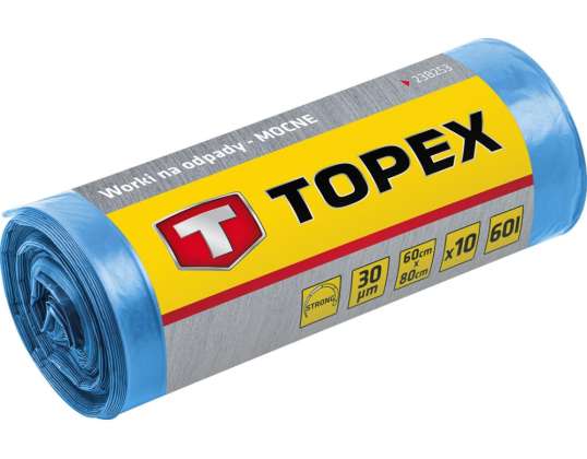 Avfallsposer 240 L blå 45 mikron