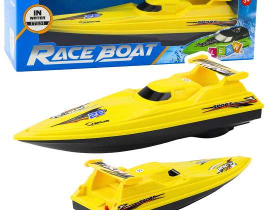 Barco Lancha Motora Yate Flotante Funciona con Batería Amarillo