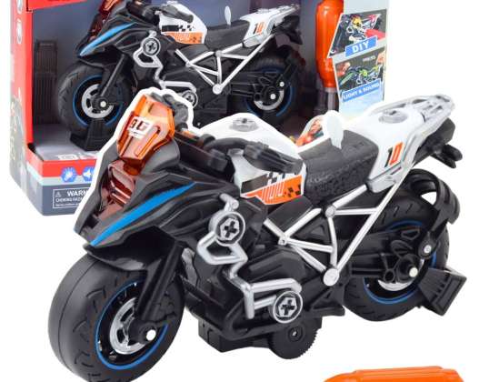 Racing Cykel Vridning Demontera DIY Lampor Ljud Svart