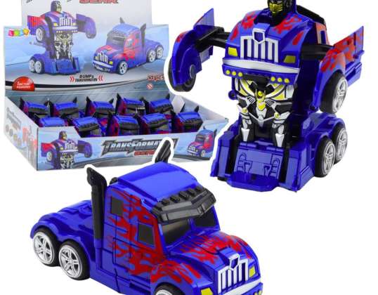 Kravas automašīnas auto robots 2in1 Drive Red Patterns Blue